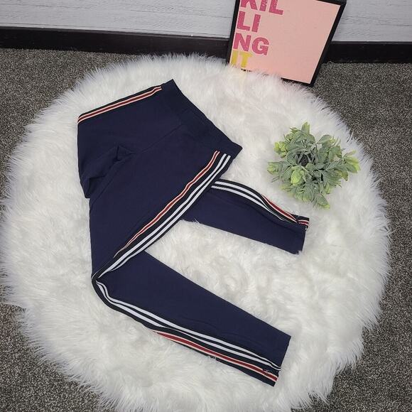 BCBG‎ MaxAzria Navy Striped Skinny Pants Size XS - Picture 1 of 9